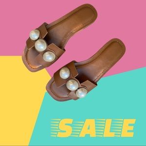 Zara pearled sandals